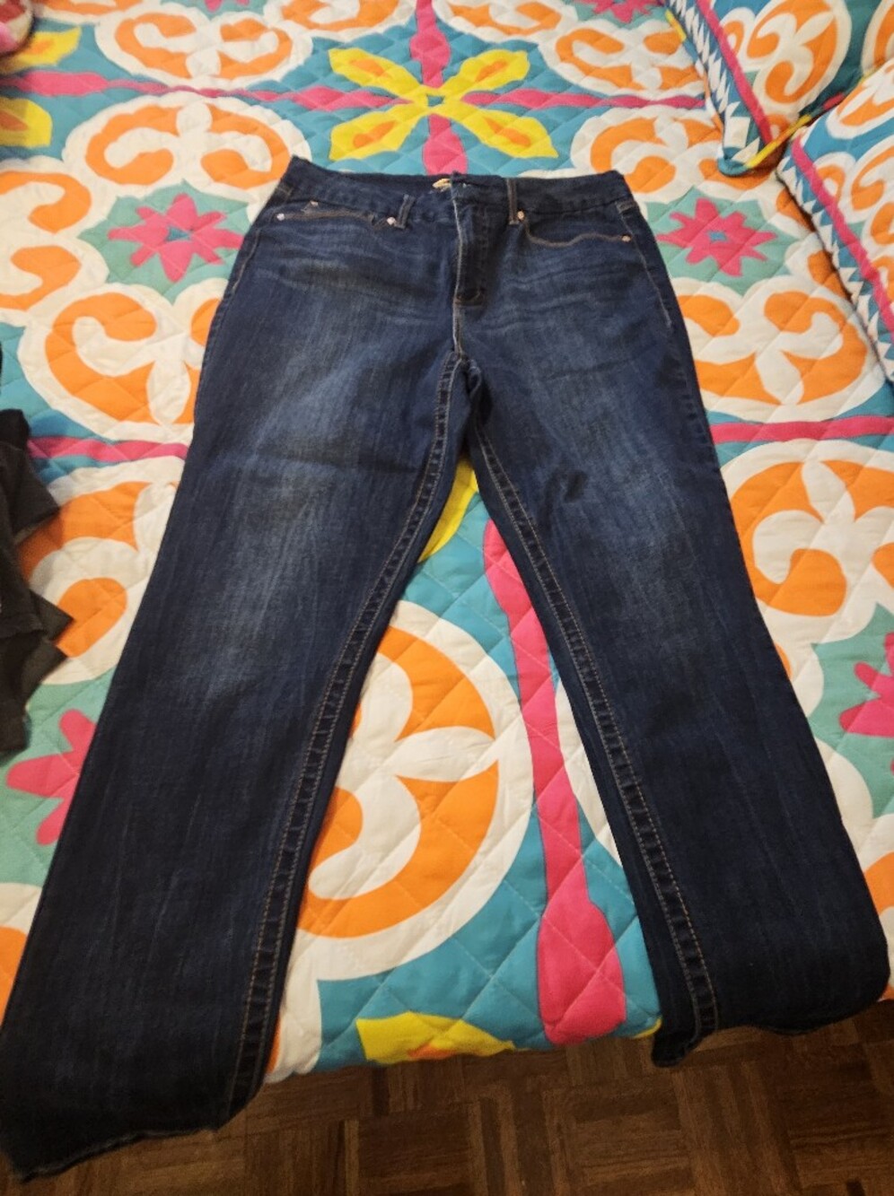 Seven7 Dark Blue Straight Leg Jeans
